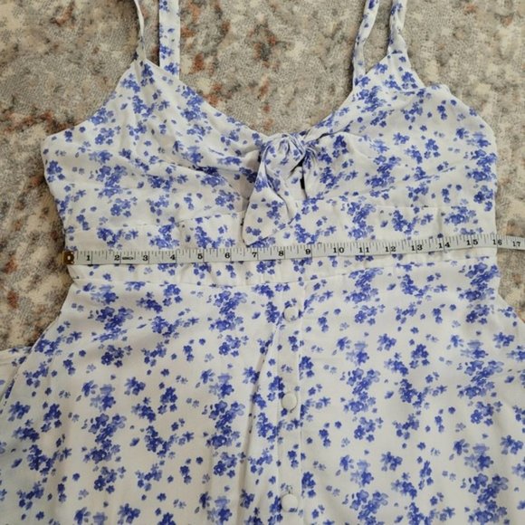 Forever 21 Blue Forget-Me-Not Flower Dress - Size Extra Large - Picture 5 of 8
